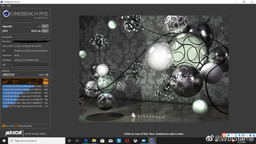 AMD Ryzen 7 4800H Cinebench R15. (Image Source: Wolstame on Weibo)