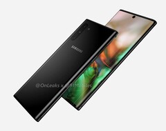 The Note 10 Pro is rumoured to feature a ToF rear-facing camera too, in-line with previous concept renders. (Image source: 91Mobiles & OnLeaks)