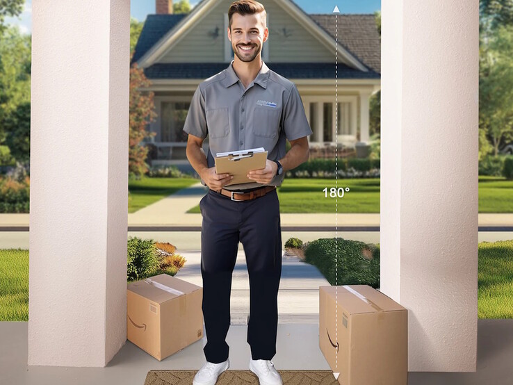 The Lockin Veno smart locks use 180-degree cameras capable of capturing visitors from head-to-toe from as close as 10 cm for security. (Image source: Lockin)