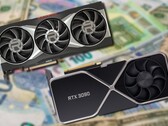 Cards from the Radeon RX 6000 series and GeForce RTX 30 range are still overpriced though. (Image source: AMD/Nvidia/Unsplash - edited)