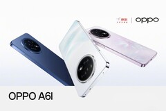 The Oppo A6L is available in white, blue, and pink colorways (Image source: Oppo)