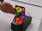The Sharp foldable prototype in action. (Source: YouTube)