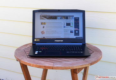 The Acer Predator Helios 300 in shade