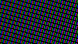 Subpixel array in a classic RGB matrix