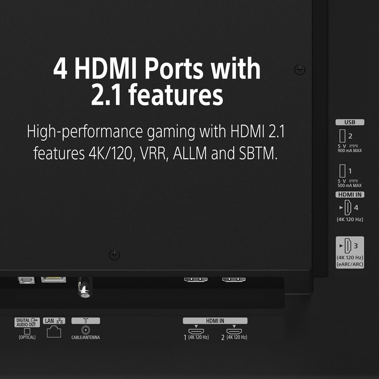 It features a 4K OLED panel powered by the Triluminos Pro engine and includes four HDMI 2.1 ports to support 4K 120Hz gaming.