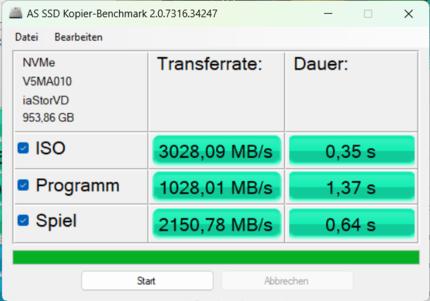 Copying benchmark