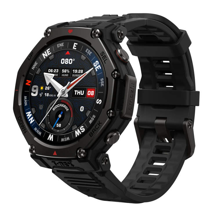 The Amazfit T-Rex 3 Pro 44 mm Tactical Black smartwatch. (Image source: Amazfit)