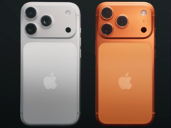 Cosmic Orange is the new signature color for the Apple iPhone 17 Pro phones this generation. (Image source: Apple on YouTube, edited)