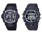 Casio’s Fire Package 2025 watches, the AWG-M100FP-1A2 (left) and the GW-2320FP-1A2 (right). (Image source: Casio)