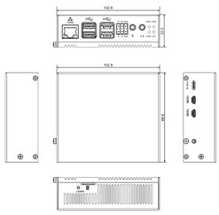 Dimensions and ports (Image source: EDATEC)