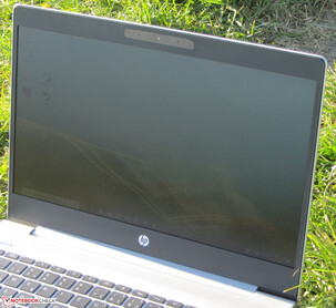 ProBook outdoors. Photo taken in bright sunlight