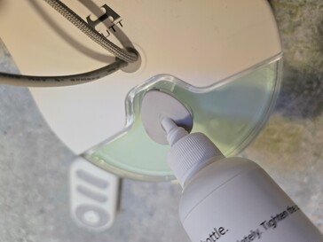 An empty bottle makes it easier to refill the cleaner.