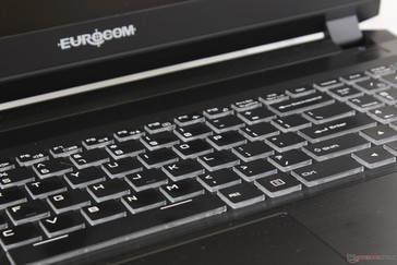 Three-zone backlit keys