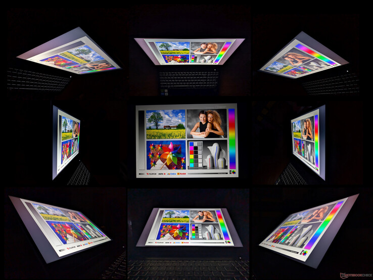Wide IPS viewing angles. Colors and contrast degrade from extreme angles