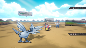 Pictured: A gameplay screenshot from Pokémon Gamma Emerald.