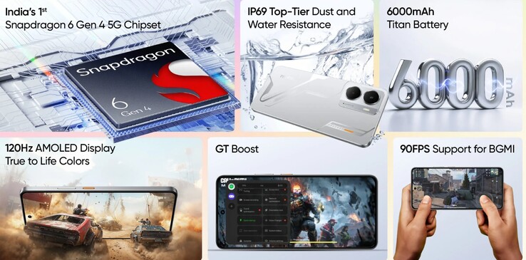 The Realme P3 5G key features (Image source: Realme)
