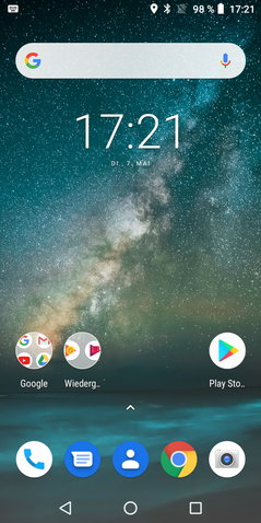 Default home screen