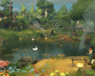 Tales of the Shire involves day-to-day activities: fishing, gardening, collecting ingredients, cooking, decorating, and making friends with other Hobbits. Pictured - an official screenshot from the game. (Image source: Steam)
