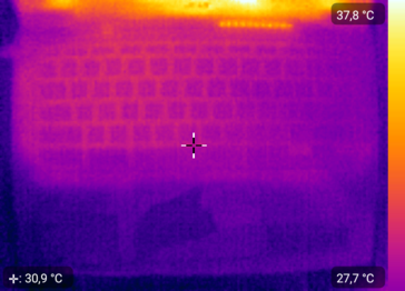 Heat development - Top (idle)