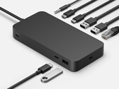 The Surface Thunderbolt 4 Dock has a mounting hole for a desk mount. (Image source: Microsoft)
