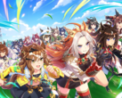 Umamusume: Pretty Derby's Steam launch brings full English-language support: interface, voiceovers, and subtitles. Pictured - a stylized screenshot from the game. (Image source: Cygames, Inc.)