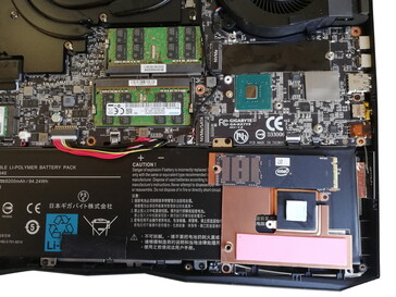 SSDs below a cooling plate
