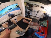 YouTuber Basically Homeless achieves reaction times of 100 ms with his neuromuscular aim-assist system. (Image source: Basically Homeless via YouTube)