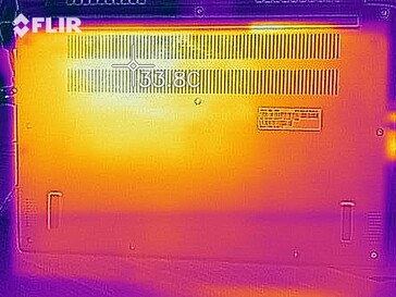 Heat map during idle - bottom