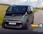 The Kia PV5 Cargo van that set the Guinness range record. (Image source: Kia)