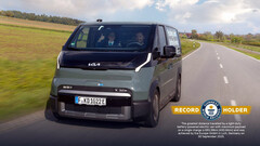 The Kia PV5 Cargo van that set the Guinness range record. (Image source: Kia)