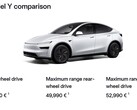 The Long Range RWD Model Y Juniper is rated for 386 miles (Image source: Tesla)