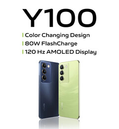 Vivo has returned to its colour-changing design with its Y100 4G release. (Image source: Vivo)