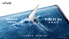 The Vivo Nex 3S: new SoC, same waterfall display. (Source: Weibo)