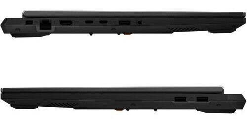 The port selection on the TUF Gaming F16 includes HDMI 2.1 and Thunderbolt 4