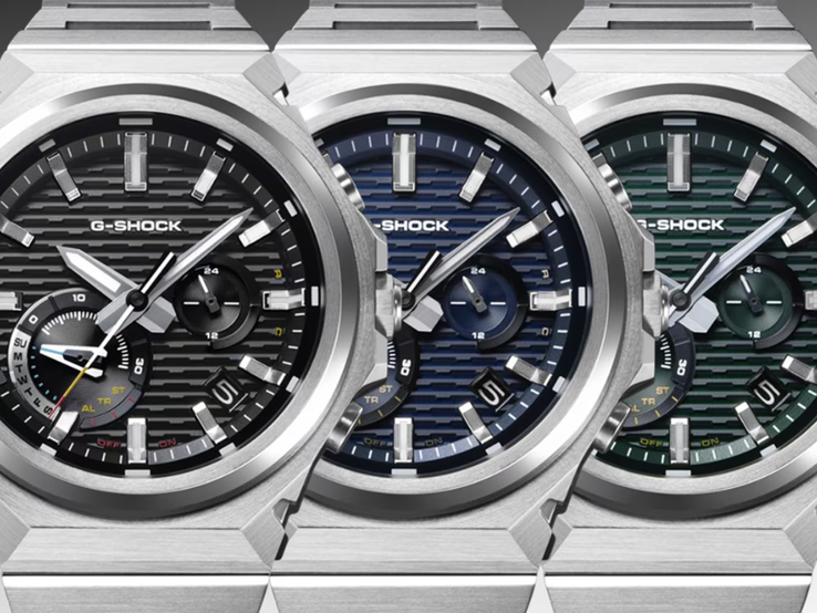 From left to right: the Casio G-Shock GST-B1000D-1A, GST-B1000D-2A, and GST-B1000D-3A watches. (Image source: Casio)