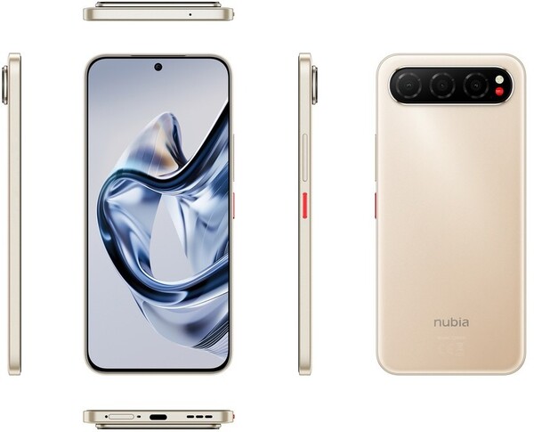 Leaked render showing all sides of the Nubia Air. (Image source: Evan Blass)