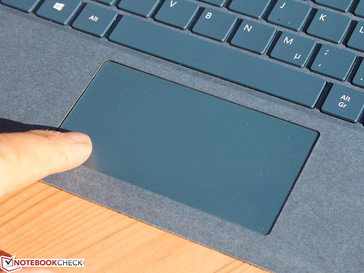 The trackpad has a smooth finish