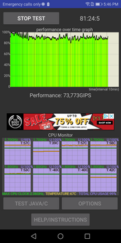 CPU Throttling test. Core temperature can reach over 50 C