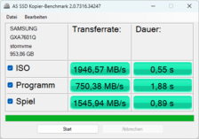 AS SSD copy benchmark