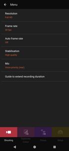 Sony Xperia 1 VIII review - video settings