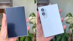 Thin, light and compact: A dummy unit of the Samsung Galaxy Z Fold 8 (Wide) appears in an early hands-on video.