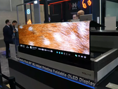 65-inch inkjet printed OLED screen unfolding (Image Source: Charbax on YouTube)