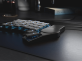 ZSA Navigator Trackpad attaches to the Voyager low-profile, split, ergonomic mechanical keyboard. 
