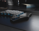 ZSA Navigator Trackpad attaches to the Voyager low-profile, split, ergonomic mechanical keyboard.