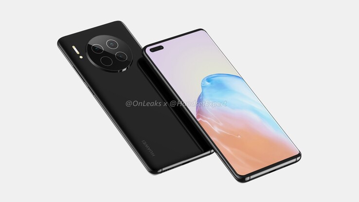 The Huawei Mate 40. (Image source: @OnLeaks & HandsetExpert)