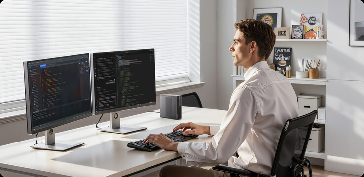 The Minisforum MS-S1 mini PC features a volume of just around 3.5 L. 