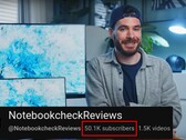 Notebookcheck's YouTube channel has recently passed the 50k-subscriber mark. (Image source: NotebookcheckReviews on YouTube)