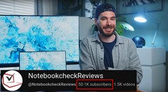 Notebookcheck&#039;s YouTube channel has recently passed the 50k-subscriber mark. (Image source: NotebookcheckReviews on YouTube)
