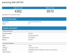 The Galaxy S10 Exynos 9820 has landed on Geekbench ahead of its February 20 launch. (Source: GSM Arena) 