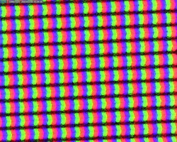 Slightly grainy, matte IPS subpixels